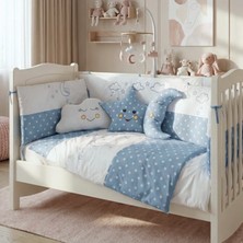 Kista Baby Park Yatak Bebek Uyku Seti Nevresim Takımı 70x110 Cloudy Mavi