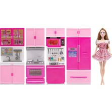 Oydaş Oyuncak Oydaş Anlily Bebek + 4'lü Mutfak Seti 2-4 Yaş Kız Çocuklar İçin Eğlenceli Oyun Seti