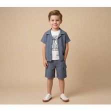 Wenny Çizgili Gömlekli 3 Lü Erkek Çocuk Takım