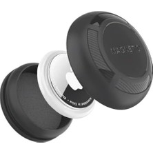 Berry Store Buff Tagsafe Manyetik Tutucu Darbeye Dayanıklı Koruyucu Mıknatıslı Airtag Uyumlu Kılıf (Siyah)
