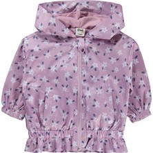 Civil Baby Kız Çocuk Çiçek Baskılı Yağmurluk Soft Pembe Uzun Kol 6-18 Ay Tarzı ile Şık