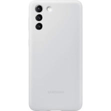 Nisar Store Galaxy S21+ Silikon Kılıf - Açık Gri