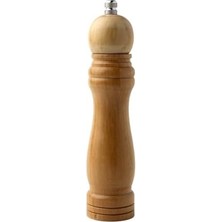 Nisar Store Bambu Gövdeli Komple Ahşap Tuz Karabiber Değirmeni Baharat Öğütücüsü Orta Boy 21 cm 2 Adet