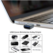 Nisar Store Usb-C Type-C Adaptör USB 3.0 Dönüştürücü 5gbps Veri Aktarım  Pro Air iPad Pro ve Usb-C Laptop Uyumlu Tak Çalıştır Gri