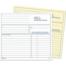 Berry Store Tops Ikili Kopya Hizmet Faturası Defteri, 50 Sayfa