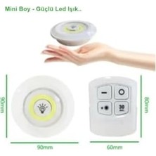 Berry Store Hero 3’lü Kablosuz LED Spot Işık Seti – Uzaktan Kumandalı, Yapışkan Bantlı, Pilli, 3W Cob Led, 150 Lümen, 2 Parlaklık Seviyesi, Zamanlayıcılı Dolap Tezgah Banyo Aydınlatmas