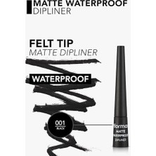 Nisar Store Matte Waterproof Yüksek Pigmentli & Mat Bitişli 001 Siyah Dipliner