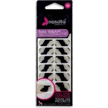 Berry Store 20'li Siyah - Gri Nokta Desenli Yapıştırma Oje -016