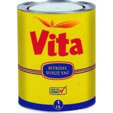 Vita Susuz Margarin 1 Litre Teneke Kutu Çok Amaçlı Yemeklik ve Böreklik Yağ