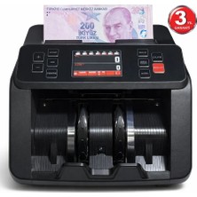 AlGeliyo Sesli Karışık Para Sayma Makinesi Mıx 80, Tl ve Euro Karışık Sayım - Dolar Adet Sayım Müşteri Ekranı
