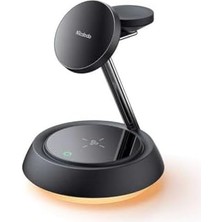 Berry Store CH-4952 15W 3in 1 Katlanabilir Manyetik Kablosuz Şarj Standı -