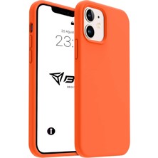 Berry Store Kılıf Ince Sıvı Silikon 3 Katmanlı Tam Kaplamalı Yumuşak Jel Kauçuk Kılıf Kapak (Açık Turuncu, 11)