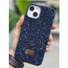 Berry Store 13-14 ve 15 ile Uyumlu Elmas Tasarımlı Taşlı Işıltılı Parlak Pırlanta Silikon Kılıf