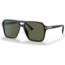 Prada 20YS 1AB03R 55 Siyah Asetat Güneş Gözlüğü Erkek UV 400 Polarize Lens