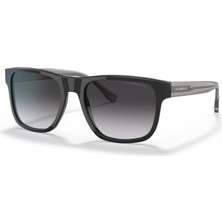 Emporio Armani 0EA4163 58758G 56 Erkek Güneş Gözlüğü Siyah Çerçeve ve Gri Aynalı Cam ile Şık Tasarım