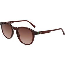 Lacoste L 6030S 601 50 Unisex Oval Kırmızı Şeffaf Güneş Gözlüğü
