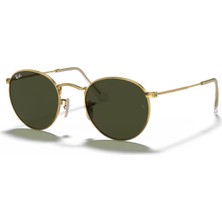 Unisex Ray-Ban ROUND METAL Güneş Gözlüğü Altın Renkli Çerçeve ile Günlük Kullanım İçin İdeal RB 3447 001 50