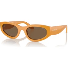 Vogue 5585-S 315973 54-0 Kadın Güneş Gözlüğü Turuncu Çerçeve ve Kahverengi Cam ile UV 400 Koruma