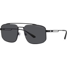Emporio Armani Dikdörtgen Güneş Gözlük Erkek Gözlük 0EA2139 300187 57