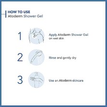 Nisar Store Atoderm Shower Gel Aile Boyu Kullanıma Uygun Kuru Ciltler Için Nemlendirici Duş Jeli Bebek, Çocuk ve Yetişkin Kullanımına Uygun