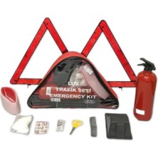 Universal Lüks Trafik Seti - Ilk Yardım Seti - Araç Yangın Tüpü - Üçgen Set