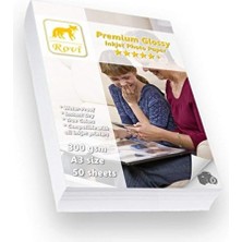 Nisar Store Premium Parlak Fotoğraf Kağıdı 300GSM 50YP A3