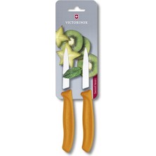 Victorinox 6.7636.L119B 8cm Turuncu 2li Tırtıklı Soyma Bıçağı, Blisterli Paket