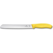 ​​​​​​​​​​​​​​​​​​​​​​​​​​​​​​​​​​​​​​​​​​​Victorinox 6.8636.21L8B 21cm Sarı Ekmek Bıçağı, Blisterli Paket