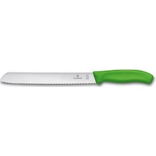 ​​​​​​​​​​​​​​​​​​​​​​​​​​​​​​​​​​​​​​​​​​​Victorinox 6.8636.21L4B 21cm Yeşil Ekmek Bıçağı, Blisterli Paket