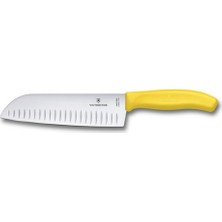 ​Victorinox 6.8526.17L8B 17cm Sarı Santoku Bıçağı, Blisterli Paket