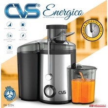 Cvs Energicao 600 Watt Siyah Gri Renk Katı Meyve Sıkacağı Paslanmaz Çelik Gövde ile