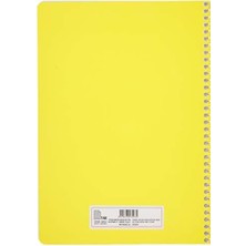 Nisar Store Pruva A4 Pet Spiralli Karton Kapaklı Defter 144 Yaprak - Kareli - Sarı