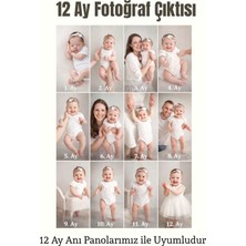 Gralanda 1 Yaş Doğum Günü Fotoğraf Anı Panosu Için Yüksek Çözünürlük 12 Adet Fotoğraf Baskı, Ilk Yılım