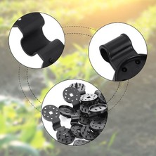 Nisar Store 20 Adet Siyah Plastik Gölgelik Klipsi, Yuvarlak Şekilli Branda Tutturma Aparatı, Bahçe Filesi ve Kuş Ağı Için Çok Amaçlı Sabitleme Klipsleri