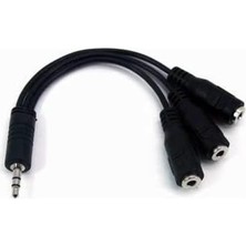 Berry Store 3 Lü Çoklayıcı 3 x 3.5 mm Aux Ses Sistemi Kablosu