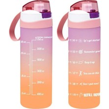 Berry Store 161670-162 Su Şişesi - Motivasyon Su Matarası - Suluk Yavruağzı