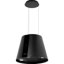 Silverline 4386 Pure Plus Siyah Abajür Ada Davlumbaz 50 cm Dokunmatik Kontrol ve Paslanmaz Çelik