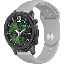 Kreton Amazfit Gtr 47MM ile Uyumlu Yumuşak Dokulu Esnek Jel Silikon Kayış