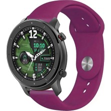 Kreton Amazfit Gtr 47MM ile Uyumlu Yumuşak Dokulu Esnek Jel Silikon Kayış