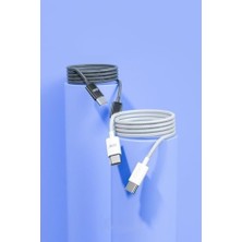 Nisar Store Pdateknoloji 60W Type-C To Type-C Hızlı Şarj ve Data Kablosu 1m Beyaz AZ-B06AB