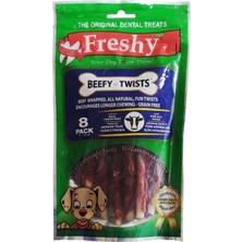 Freshy Beefy Twists Sığır Etli Burgu Çubuk Köpek Ödülü 75 gr 8 Adet