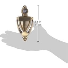 Nisar Store S 4235 Kapı Tokmağı ve Görüntüleyici, Döküm Yapı, Antik Pirinç Kaplama (Tekli Paket), Kahverengi