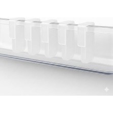 Berry Store Store Çok Amaçlı Buzdolabı Raf Ayırıcı 5’li Set, Şeffaf Plastik Düzenleyici Aparat, Içecek ve Sos Şişesi Organizer