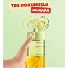 Berry Store Tkk 450ML Taşıma Kulplu Kilitlenebilir Kapak Ölçü Skalalı Rahat Içim Tritan Spor Matara (Siyah)