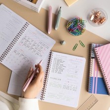 Berry Store A5 Spiralli Ders Çalışma Planlayıcısı - Study - Sınava Hazırlık Ayt-Tyt-Kpss-Ales-Yds Pembe