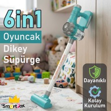 SmartFox Dikey Süpürge 6 In 1 Pilli Sesli, Çocuk Temizlik Oyun Seti