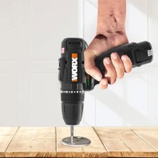 Nisar Store WX121 12VOLT/2.0AH Li-Ion Çift Akülü Kömürsüz Profesyonel Şarjlı Darbeli Matkap + 5 Parça Aksesuar
