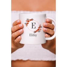 Kişiye Özel Baş Harfli Isimli Beyaz Kupa Bardak