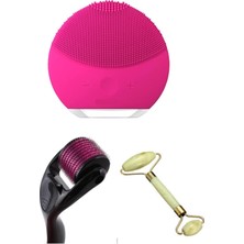 Nisar Store Forever Yüz Temizleme Aleti,dermaroller 540 Iğneli Cilt Yenileme Aleti, Jade Roller 2'li Yeşim Taşı