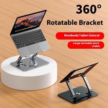 Nisar Store 360° Döner Metal Laptop ve Notebook Standı – Yükseklik Ayarlı, Ergonomik, Katlanabilir, 17 Inç’e Kadar Uyumlu, Isı Dağılım Tasarımlı, Taşınabilir Laptop Tablet Tutucu | ZR747
